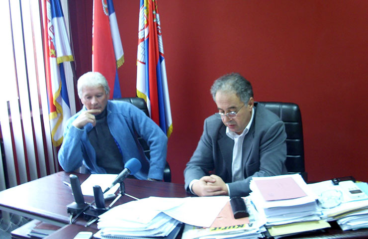 Председник општине Шид Никола Васић и члан штаба Мирослав Буљчик председник општине Шид Никола Васић и члан штаба Мирослав Буљчик,Шид