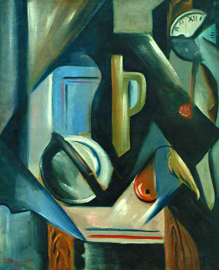 Сава Шумановић, Композиција са сатом, 1921.